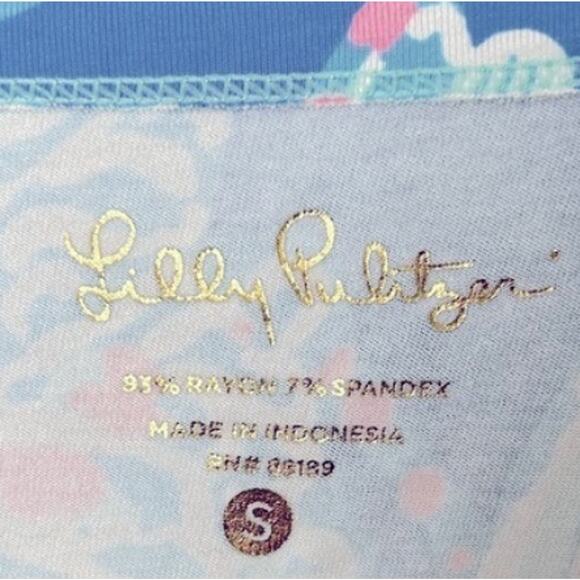 Lilly Pulitzer Sophie Dress Women's Small Bay Blue Pink Into the Deep UPF 50+ - Picture 3 of 5